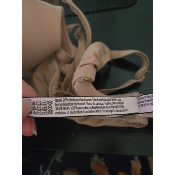 Victorias Secret Body Lined Perfect Coverage Bra Size 36B Nude Tan #1 - Picture 8 of 10